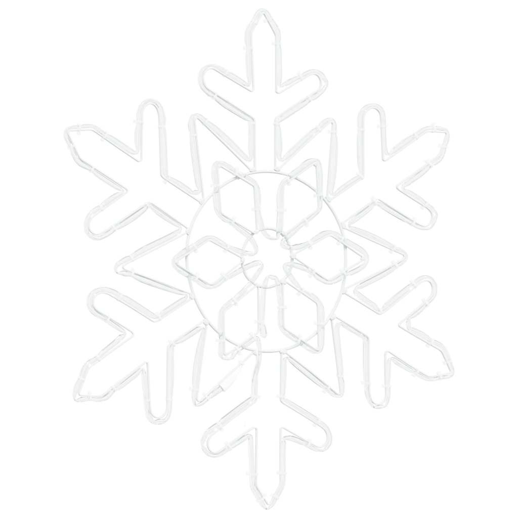 VidaXL Kerstsneeuwvlok met 156 LED Blauw 55,5 x 55,5 x 0,75cm PVC