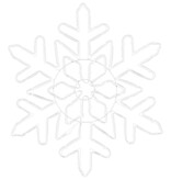 VidaXL Kerstsneeuwvlok met 156 LED Blauw 55,5 x 55,5 x 0,75cm PVC