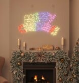 VidaXL Kerstbord met 240 LED Multikleur 100 x 50 cm PVC