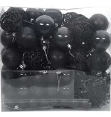 VidaXL Kerstbal Set met 300 LED 120 pcs Zwart Kunststof