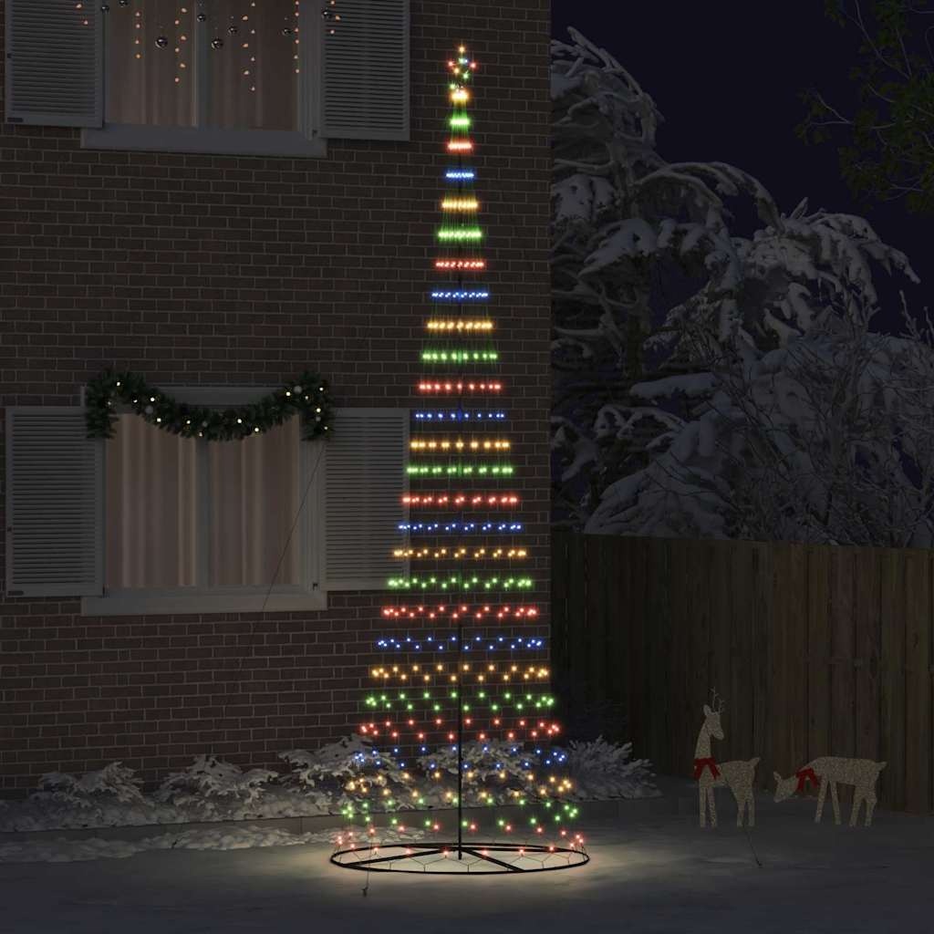 VidaXL LED Kerstboom met 550 LED Multikleur 160 x 160 x 500 cm Metaal