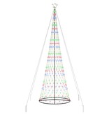VidaXL LED Kerstboom met 550 LED Multikleur 160 x 160 x 500 cm Metaal