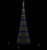 VidaXL LED Kerstboom met 550 LED Multikleur 160 x 160 x 500 cm Metaal