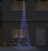 VidaXL LED Kerstboom met 550 LED Blauw 160 x 160 x 500 cm Metaal