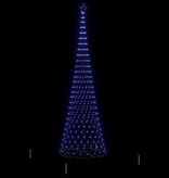 VidaXL LED Kerstboom met 550 LED Blauw 160 x 160 x 500 cm Metaal