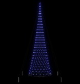 VidaXL LED Kerstboom met 550 LED Blauw 160 x 160 x 500 cm Metaal