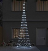 VidaXL LED Kerstboom met 550 LED Koudwit 160 x 160 x 500 cm Metaal