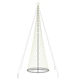 VidaXL LED Kerstboom met 550 LED Warmwit 160 x 160 x 500 cm Metaal