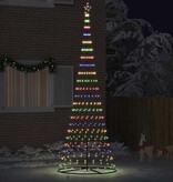 VidaXL LED Kerstboom Multikleur 138.5 x 138.5 x 399 cm Metaal