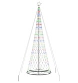 VidaXL LED Kerstboom Multikleur 138.5 x 138.5 x 399 cm Metaal