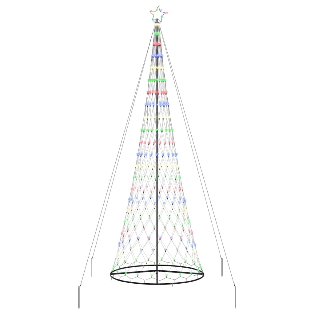 VidaXL LED Kerstboom Multikleur 138.5 x 138.5 x 399 cm Metaal