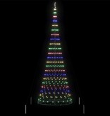 VidaXL LED Kerstboom Multikleur 138.5 x 138.5 x 399 cm Metaal