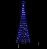 VidaXL LED Kerstboom met 450 LED Blauw 138.5 x 138.5 x 399 cm Metaal