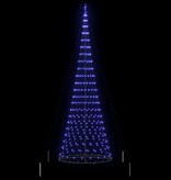 VidaXL LED Kerstboom met 450 LED Blauw 138.5 x 138.5 x 399 cm Metaal