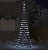 VidaXL LED Kerstboom met 450 LED Koudwit 138.5 x 138.5 x 399 cm Metaal