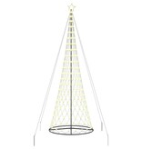 VidaXL LED Kerstboom met 450 LED Warmwit 138.5 x 138.5 x 399 cm Metaal