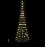 VidaXL LED Kerstboom met 450 LED Warmwit 138.5 x 138.5 x 399 cm Metaal