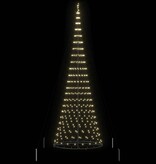 VidaXL LED Kerstboom met 450 LED Warmwit 138.5 x 138.5 x 399 cm Metaal