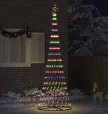 VidaXL LED Kerstboom Multikleur 100.5 x 100.5 x 302.5 cm Metaal
