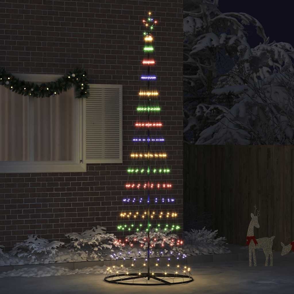 VidaXL LED Kerstboom Multikleur 100.5 x 100.5 x 302.5 cm Metaal