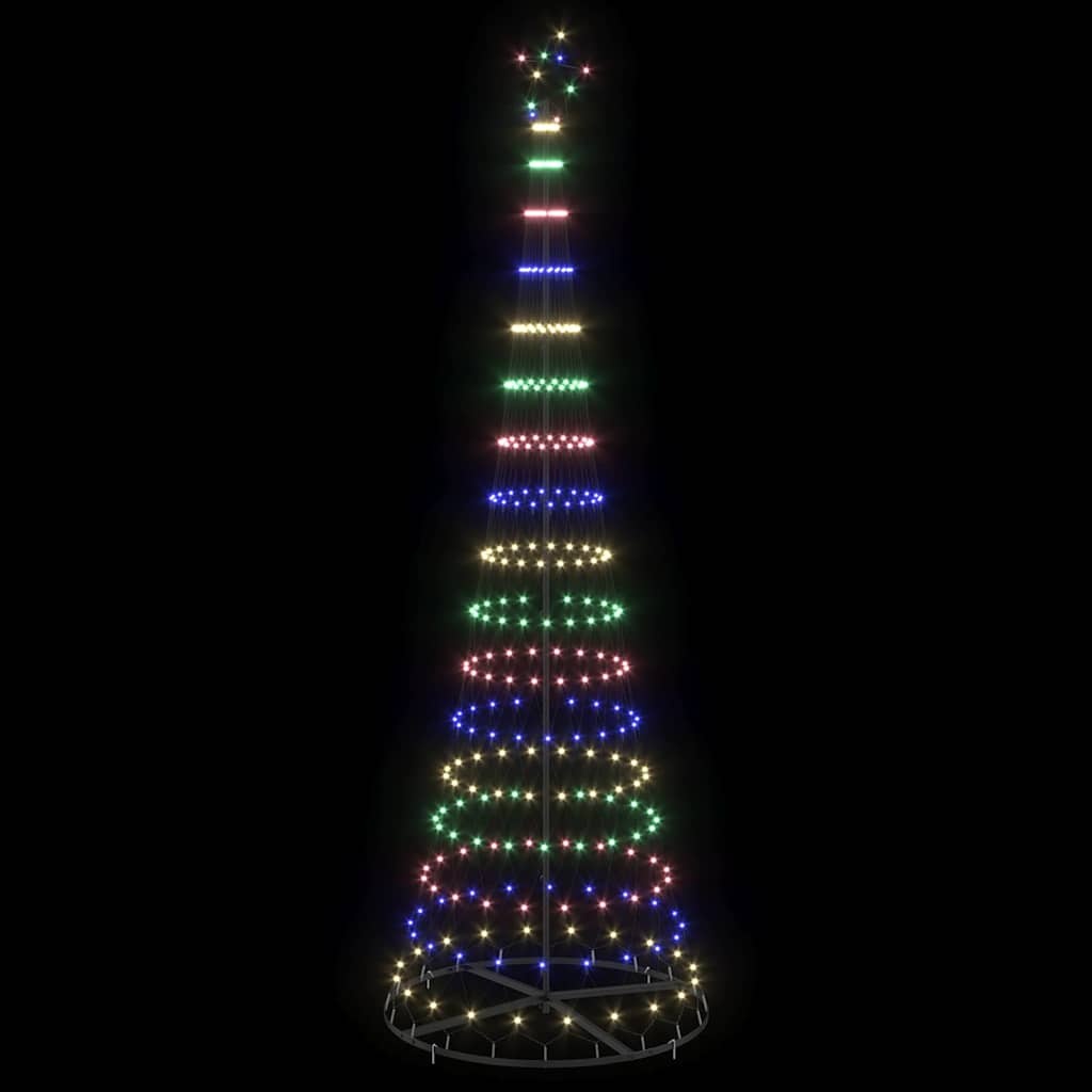 VidaXL LED Kerstboom Multikleur 100.5 x 100.5 x 302.5 cm Metaal