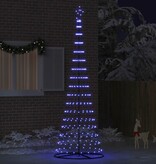 VidaXL LED Kerstboom met 350 LED Blauw 100,5 x 100,5 x 302,5 cm Metaal