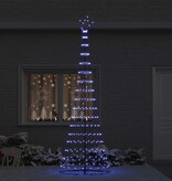 VidaXL LED Kerstboom met 350 LED Blauw 100,5 x 100,5 x 302,5 cm Metaal