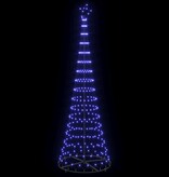 VidaXL LED Kerstboom met 350 LED Blauw 100,5 x 100,5 x 302,5 cm Metaal
