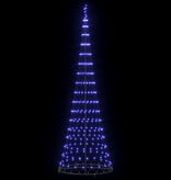 VidaXL LED Kerstboom met 350 LED Blauw 100,5 x 100,5 x 302,5 cm Metaal