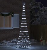 VidaXL LED Kerstboom Koudwit 100.5 x 100.5 x 302.5 cm Metaal