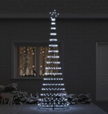 VidaXL LED Kerstboom Koudwit 100.5 x 100.5 x 302.5 cm Metaal