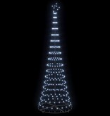 VidaXL LED Kerstboom Koudwit 100.5 x 100.5 x 302.5 cm Metaal