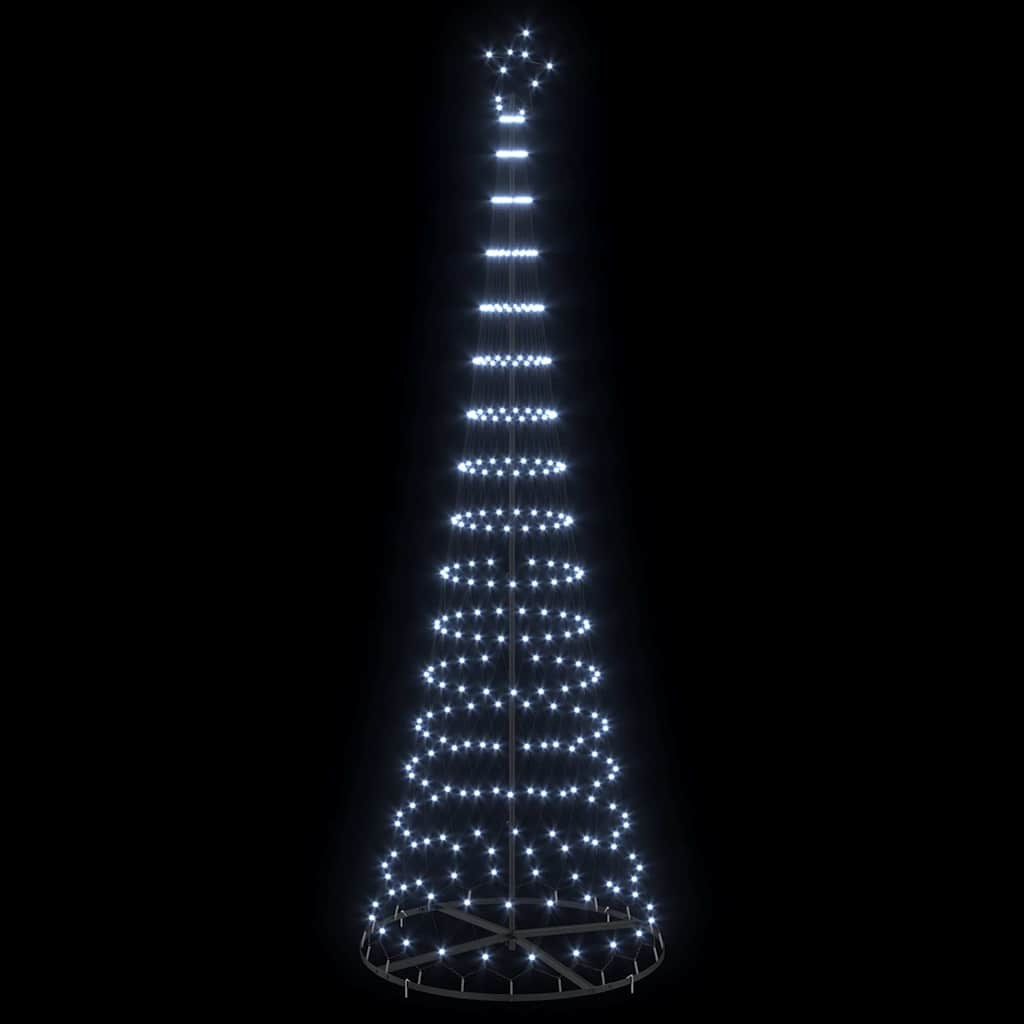 VidaXL LED Kerstboom Koudwit 100.5 x 100.5 x 302.5 cm Metaal