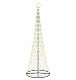 VidaXL LED Kerstboom Warmwit 100.5 x 100.5 x 302.5 cm Metaal