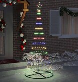 VidaXL LED Kerstboom met 290 LED Multikleur 100 x 100 x 250 cm Metaal