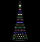 VidaXL LED Kerstboom met 290 LED Multikleur 100 x 100 x 250 cm Metaal