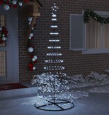 VidaXL LED Kerstboom met 290 LED Koudwit 100 x 100 x 250 cm Metaal