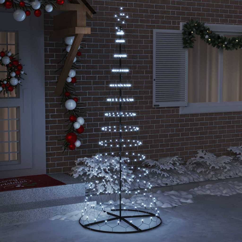 VidaXL LED Kerstboom met 290 LED Koudwit 100 x 100 x 250 cm Metaal