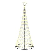 VidaXL LED Kerstboom met 290 LED Warmwit 100 x 100 x 250 cm Metaal