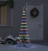 VidaXL LED Kerstboom met 230 LED Multikleur 71 x 71 x 184.5 cm Metaal