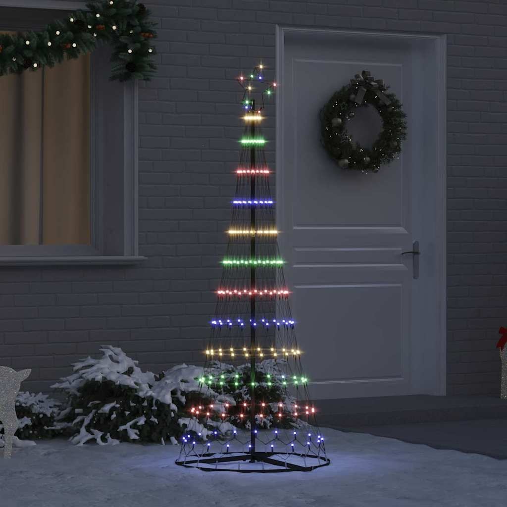 VidaXL LED Kerstboom met 230 LED Multikleur 71 x 71 x 184.5 cm Metaal