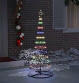 VidaXL LED Kerstboom met 230 LED Multikleur 71 x 71 x 184.5 cm Metaal