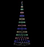 VidaXL LED Kerstboom met 230 LED Multikleur 71 x 71 x 184.5 cm Metaal
