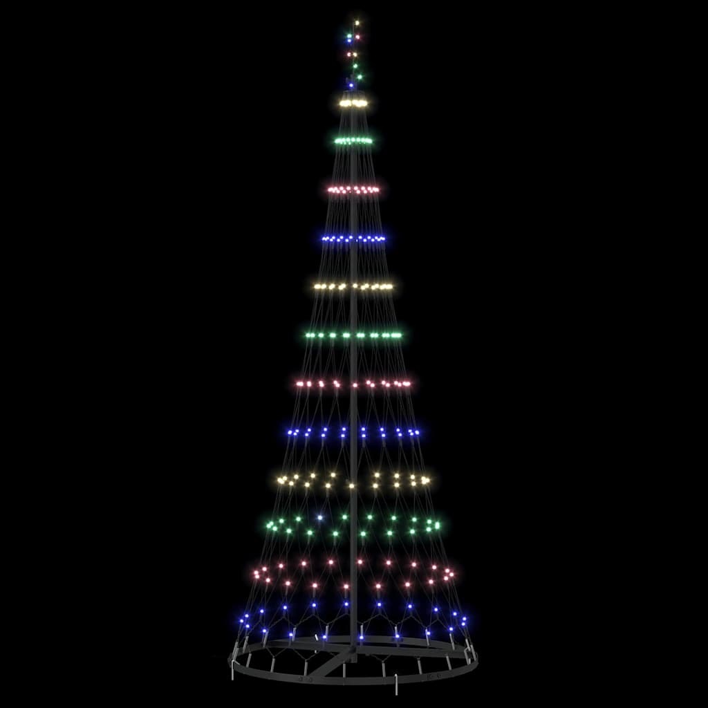 VidaXL LED Kerstboom met 230 LED Multikleur 71 x 71 x 184.5 cm Metaal