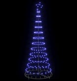 VidaXL LED Kerstboom met 230 LED Blauw 71 x 71 x 184.5 cm Metaal
