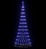 VidaXL LED Kerstboom met 230 LED Blauw 71 x 71 x 184.5 cm Metaal