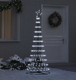VidaXL LED Kerstboom met 230 LED Koudwit 71 x 71 x 184.5 cm Metaal