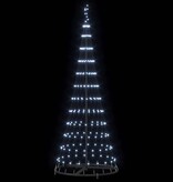 VidaXL LED Kerstboom met 230 LED Koudwit 71 x 71 x 184.5 cm Metaal