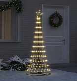 VidaXL LED Kerstboom met 230 LED Warmwit 71 x 71 x 184.5 cm Metaal