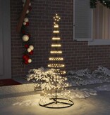 VidaXL LED Kerstboom met 230 LED Warmwit 71 x 71 x 184.5 cm Metaal